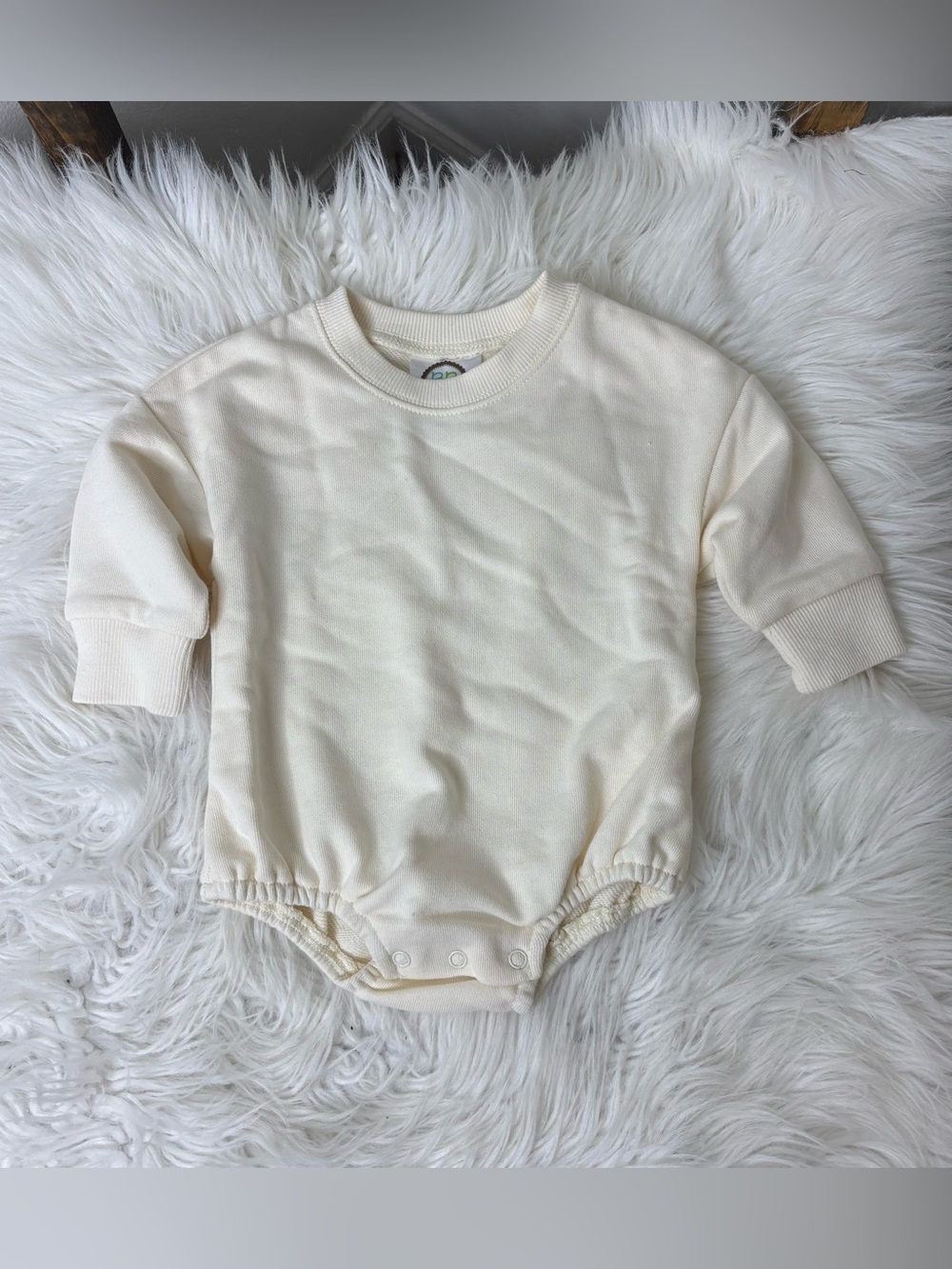 Blanks Boutique BB Classic Cream Long-Sleeve Baby Bubble Size 6M
